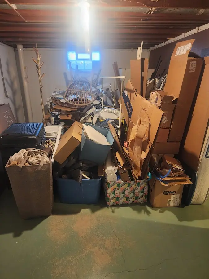 Roll-off dumpster container at job site for 6 Yard Dumpster Rental in Harrisburg